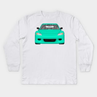 RX8 TURQUOISE Kids Long Sleeve T-Shirt